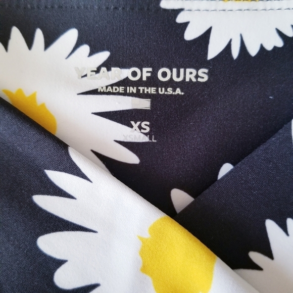 Year of ours women's daisy Veronica floral-print stretch leggings size XS - Picture 3 of 7